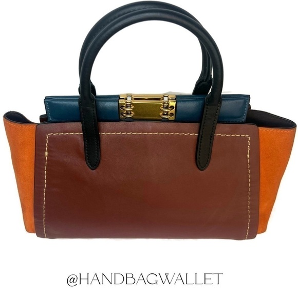 Coach Troupe Carryall in Colorblock F78545 Bag - Tan And Wallet Set - Picture 11 of 16